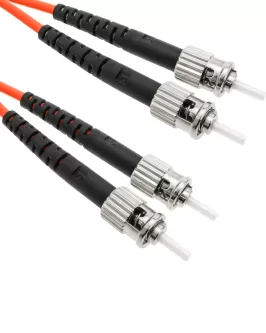 Patchcords multimodo ST/PC - ST/PC de fibra óptica