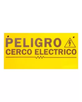 Cartel con señal indicadora de peligro