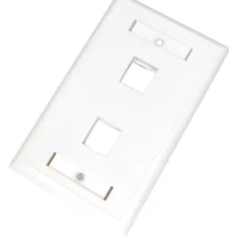 Face plate CAT 5E y 6 de 2 bocas