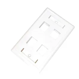 Face plate CAT 5E y 6 de 4 bocas