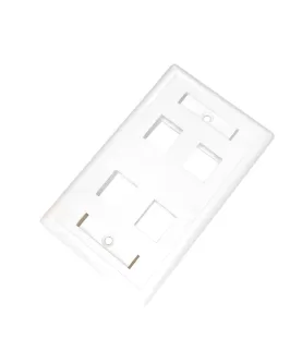 Face plate CAT 5E y 6 de 4 bocas
