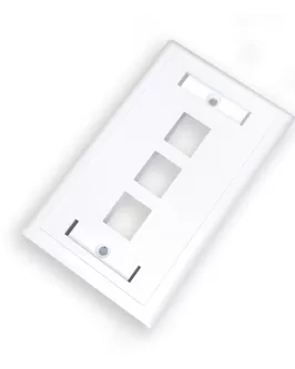 Face plate CAT 5E y 6 de 3 bocas