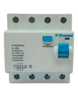 Disyuntor diferencial tetrapolar de 40A
