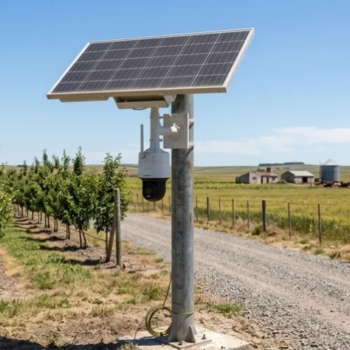 Cámara IP de 4MPX con panel solar y conexión por 4G