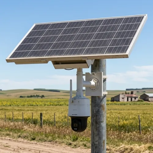 Cámara IP de 4MPX con panel solar y conexión por 4G