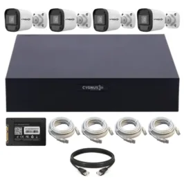 Kit de videovigilancia IP con alimentación PoE