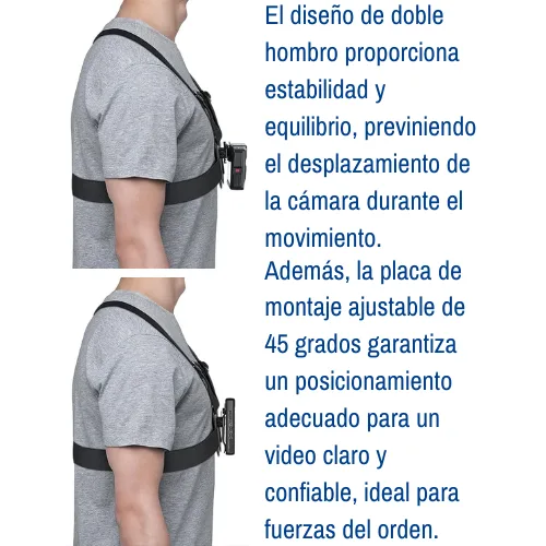 Soporte al hombro para cámaras corporales