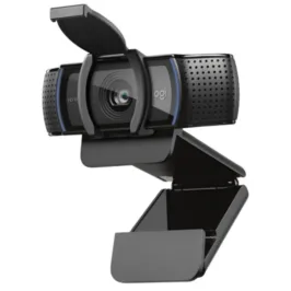 Webcam full HD con 2 micrófonos y clip de montaje fijo