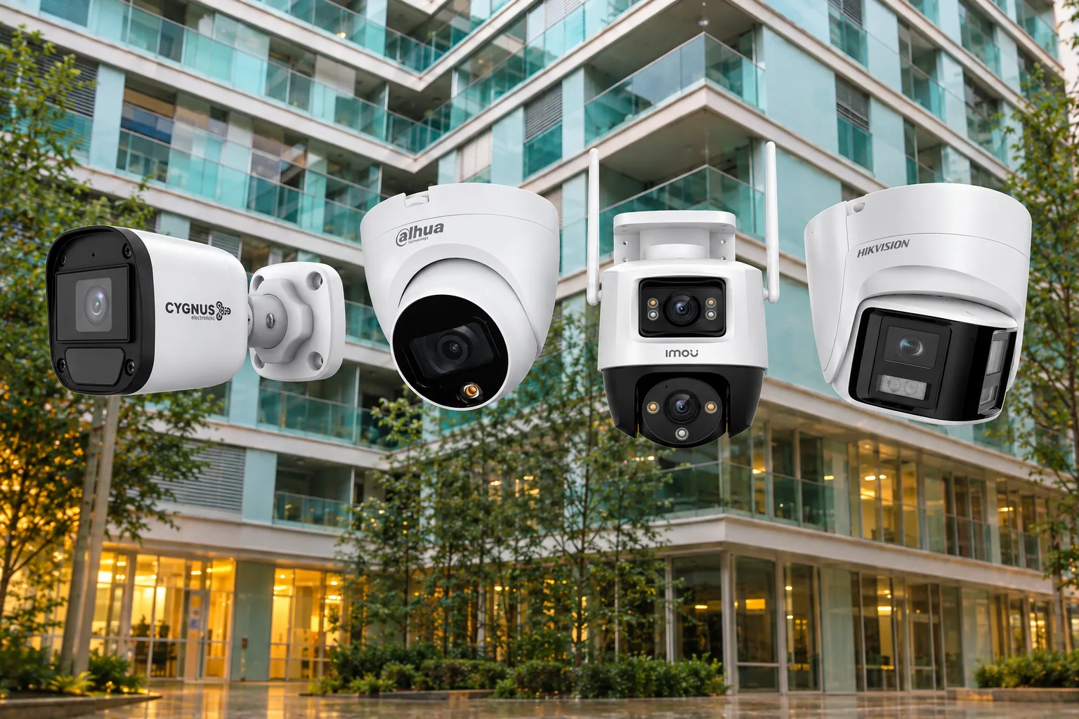 Cámaras de seguridad y videovigilancia IP y analógicas de Cygnus, Dahua Technology, Imou y Hikvision distribuidas por MAFP Tecnología
